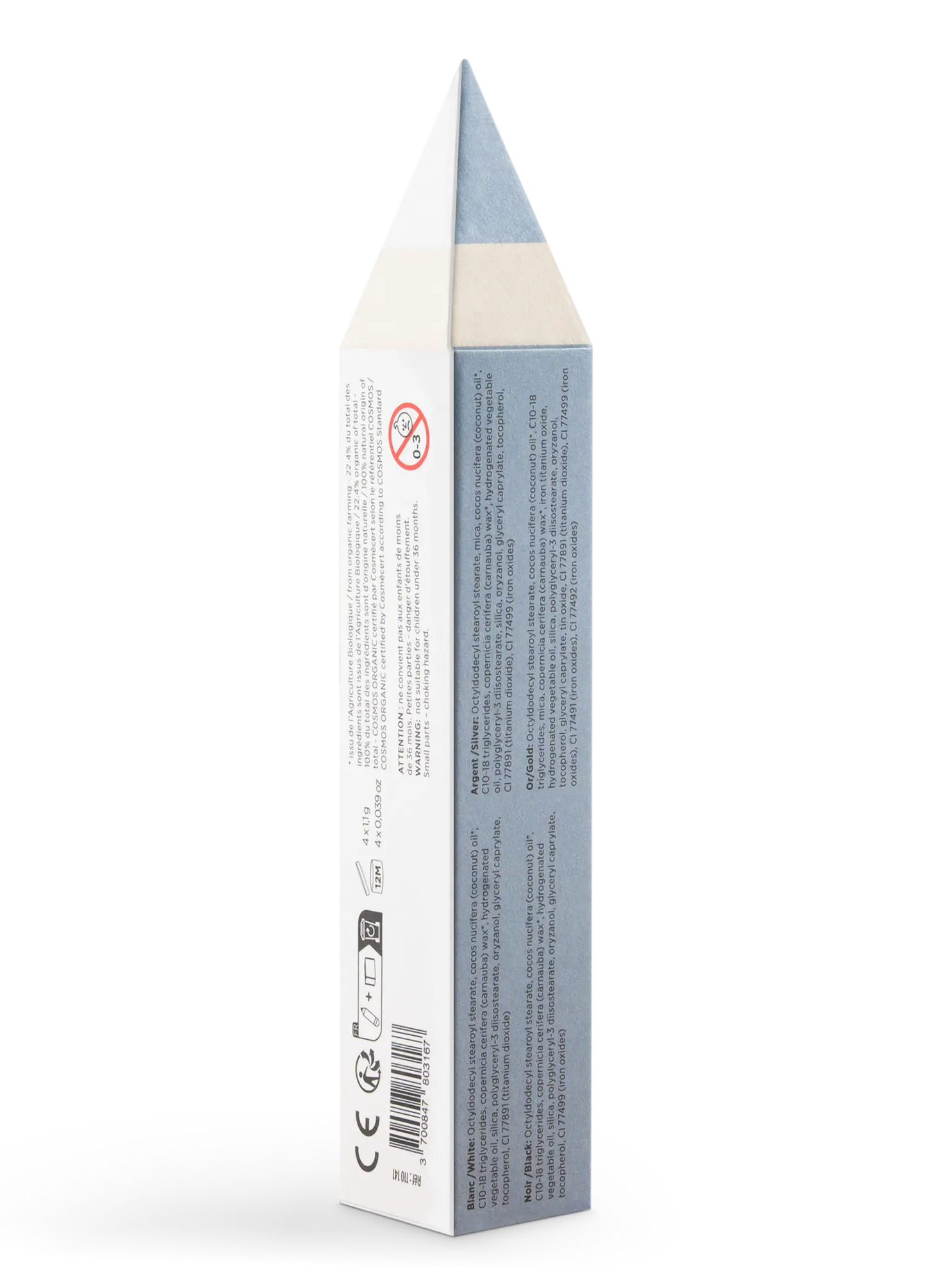 Face Painting pencils Slim 4 colors : Gold, Silver, Black, White. Namaki
