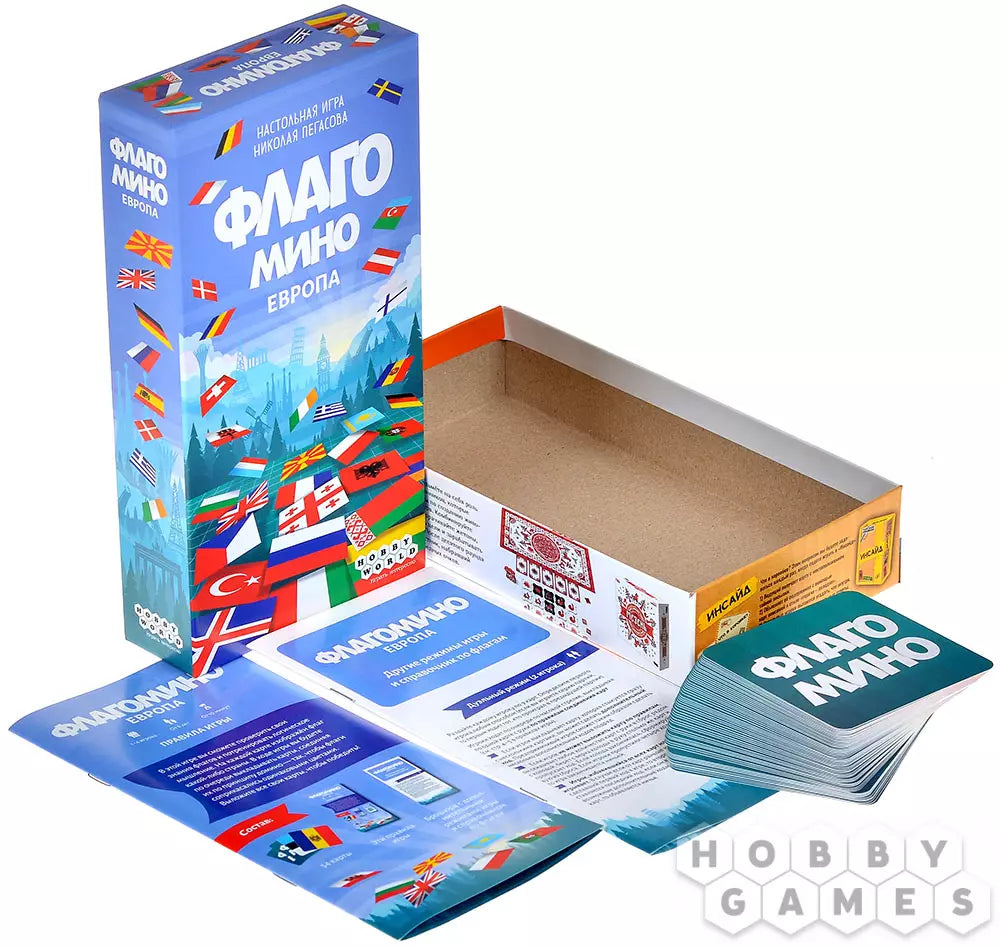 Настольная игра 10+: Флагомино Европа, Мир Хобби