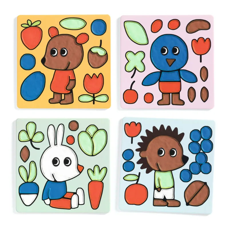 Naughty Garden Friends, Air-Dry Clay Colouring Set For Kids 3+
