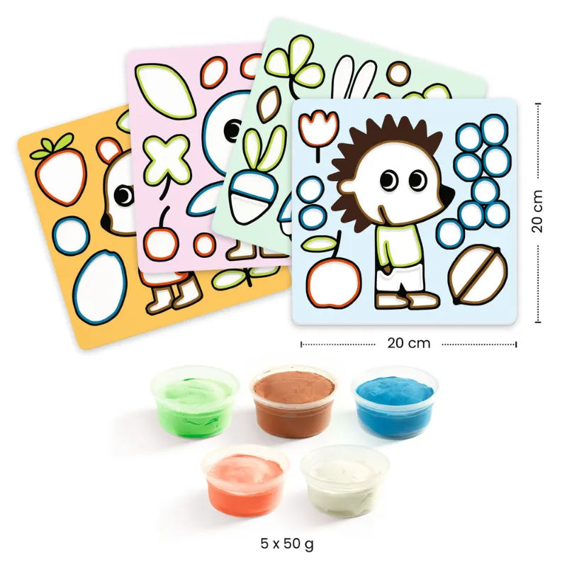 Naughty Garden Friends, Air-Dry Clay Colouring Set For Kids 3+