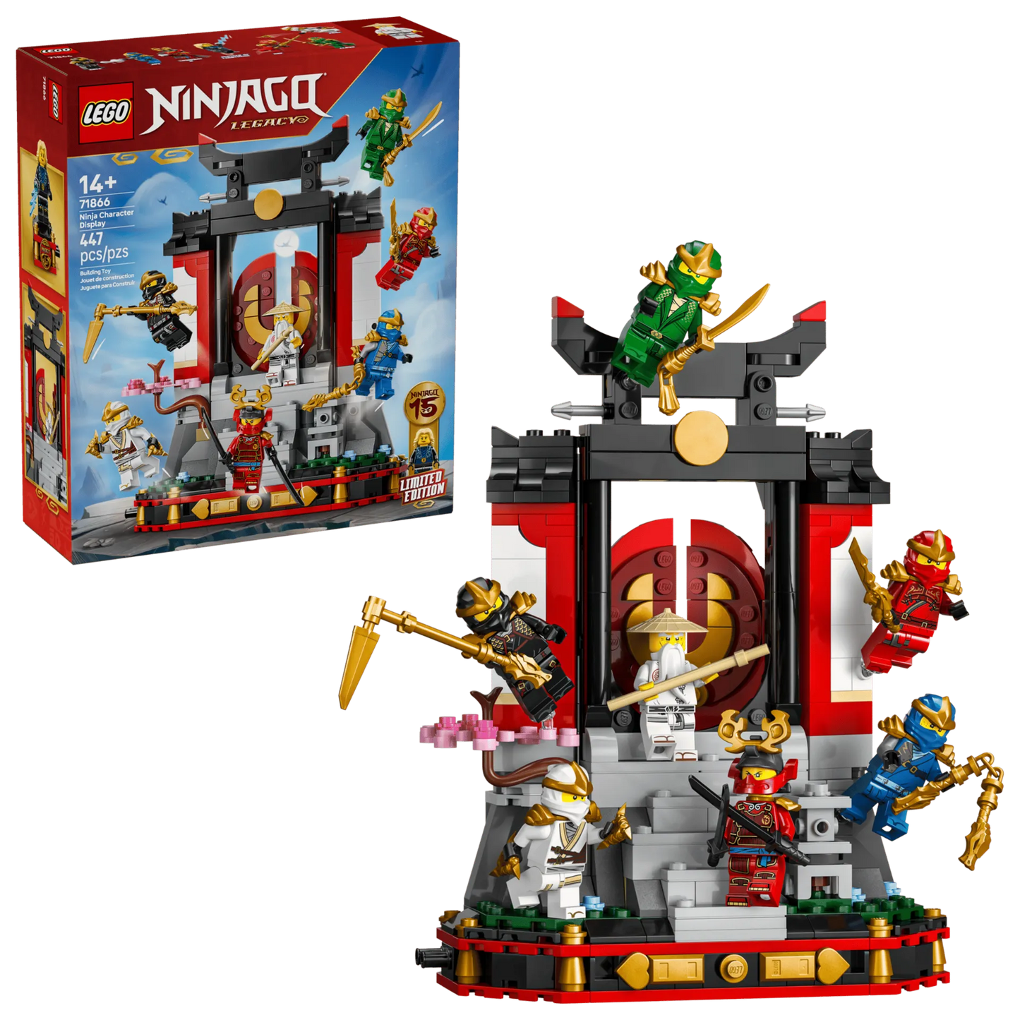 Ninja Character Display 15th Anniversary 71866, Lego NINJAGO