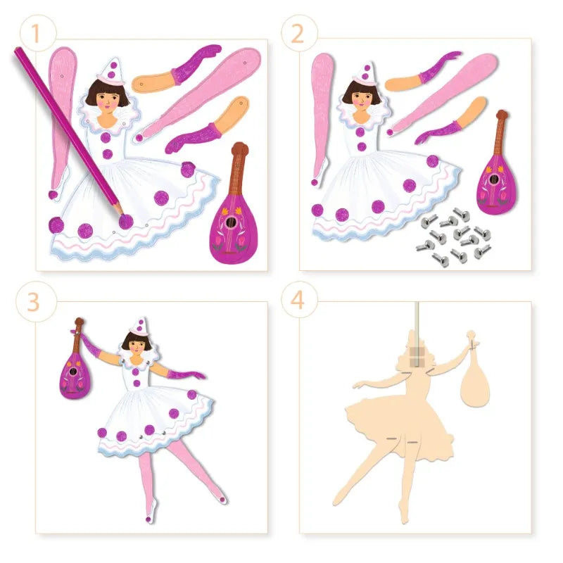 Paper Craft: Makes Ballerinas Puppets, Djeco