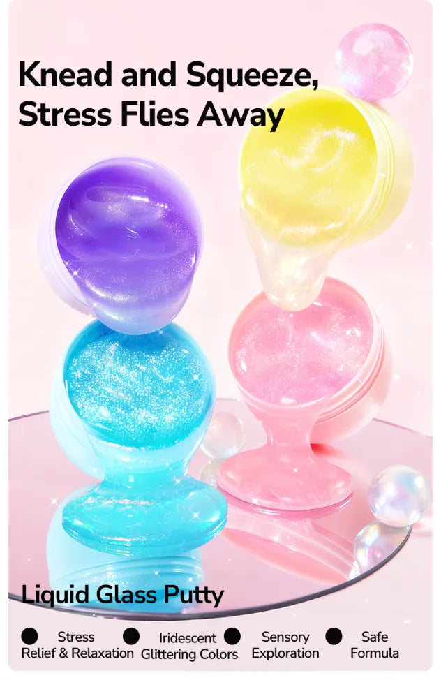 Pearly Putty Gold, Sensory Slime for Kids 3+