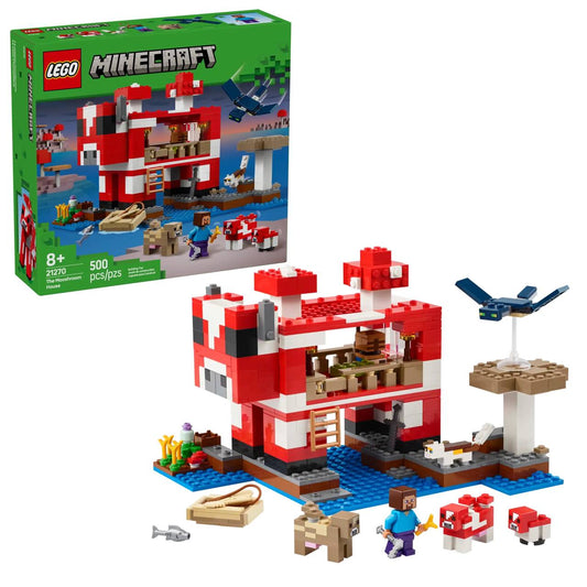 The Mooshroom House 21270, LEGO Minecraft