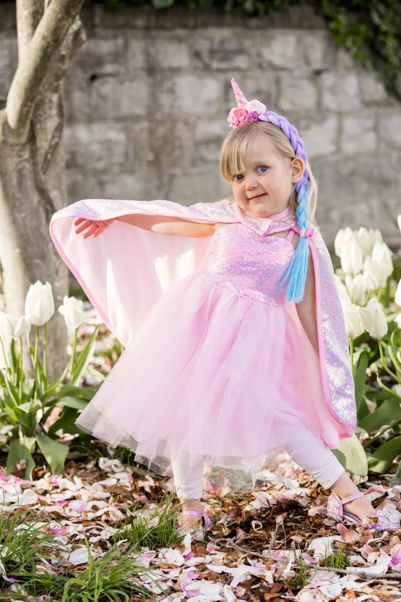 Pink Sequins, Costume Cape For Kids 6+