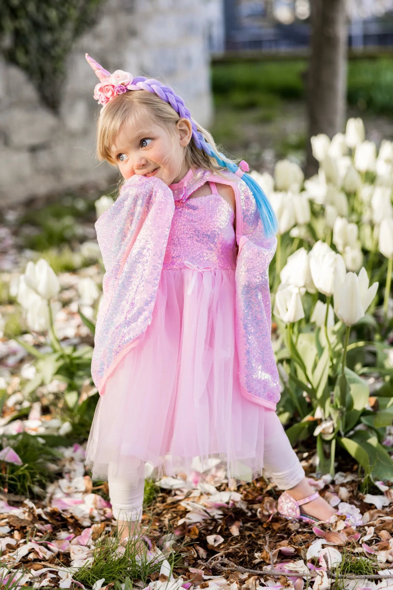 Pink Sequins, Costume Cape For Kids 6+