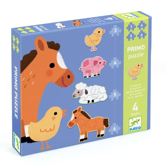 Set of First Puzzles: At the Farm, Djeco