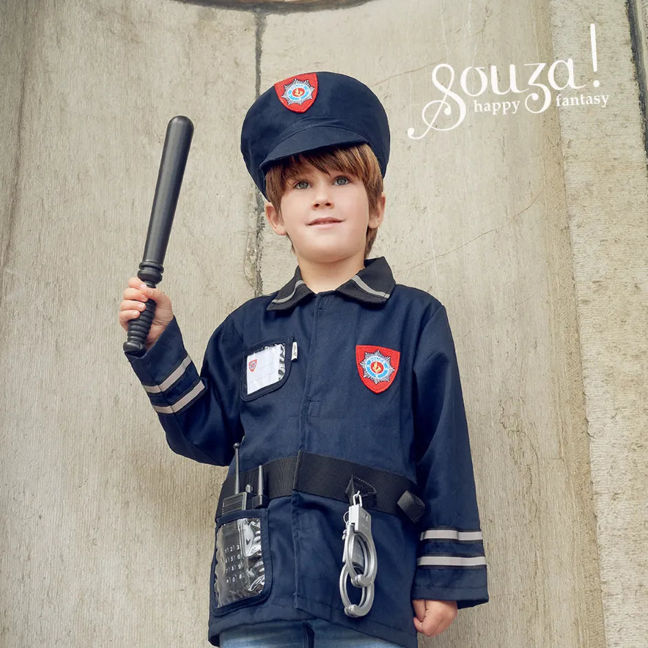 Policeman, Role Play Costume for Kids 4-7