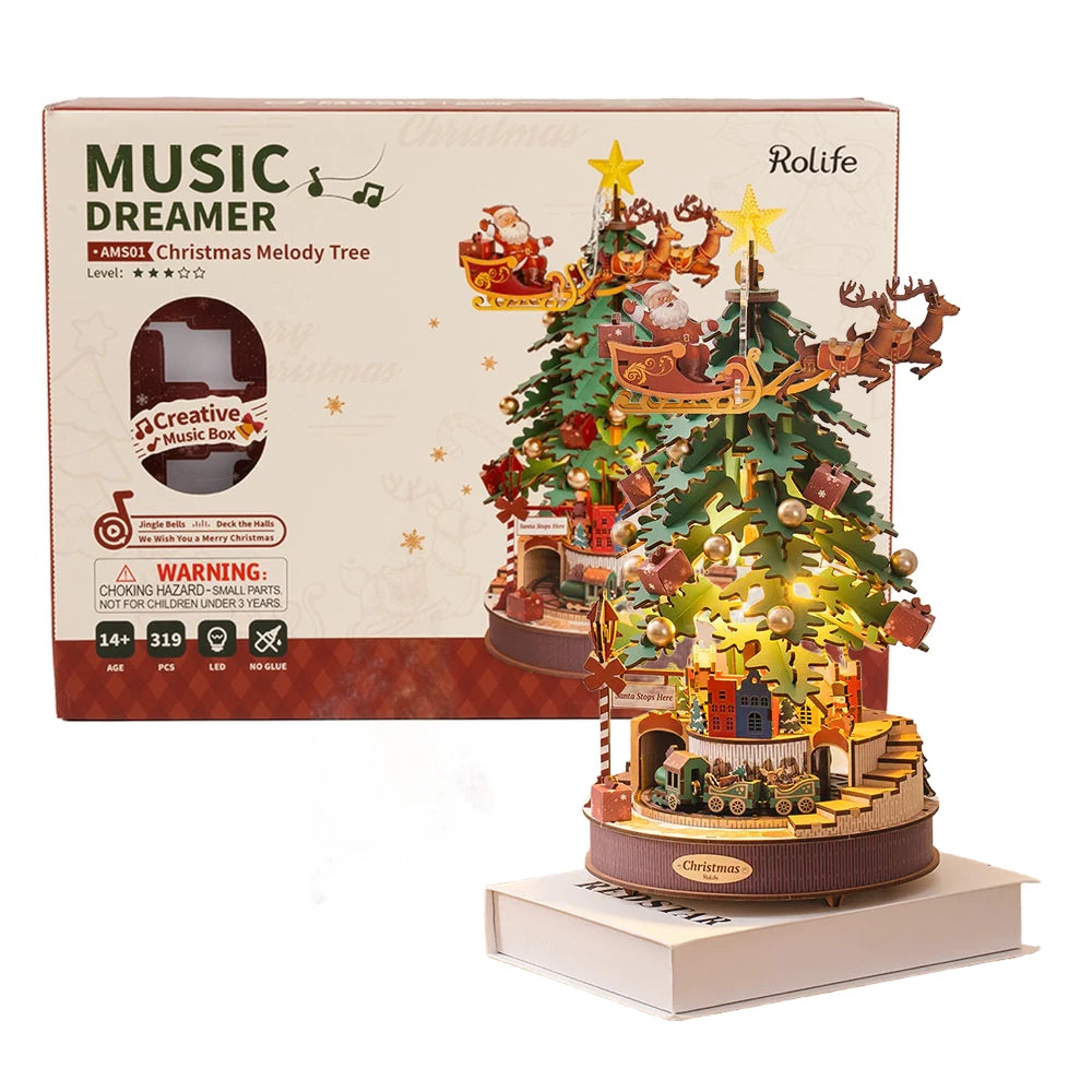 DIY Music Box Christmas Melody Tree AMS01 Rolife