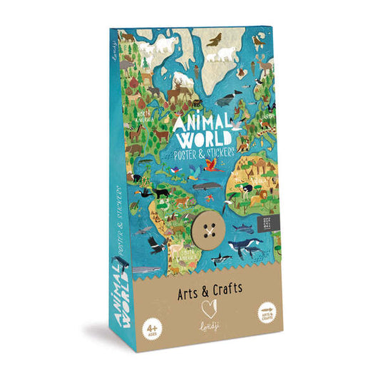 Poster and stickers: Animal world, LONDJI