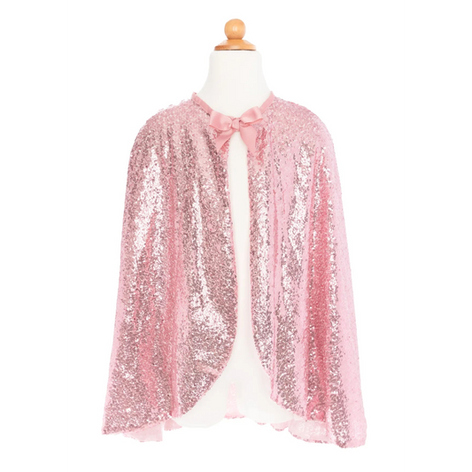 Precious Pink Sequins, Costume Cape For Kids 3+