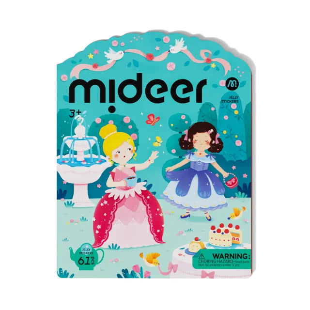 Princess Dress-Up, Reusable Jelly Stickers for Kids 3+, 61 Pieces
