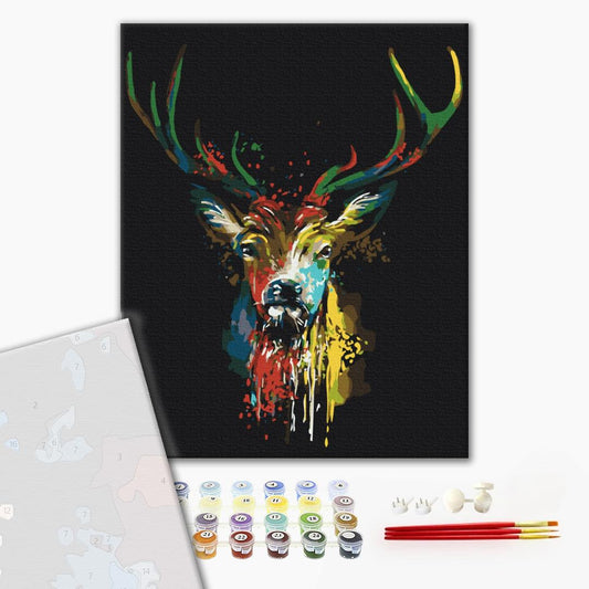 Colorful deer NEW Paint by Numbers, Brushme