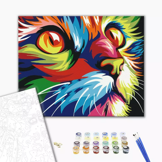 Rainbow cat Paint by Numbers, Brushme