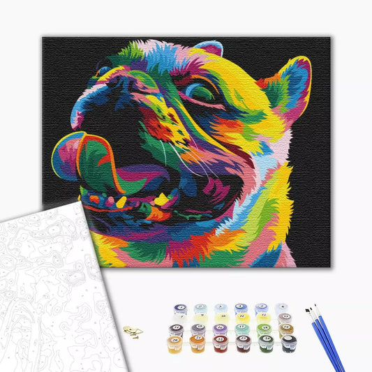 Rainbow dog Paint by Numbers, Brushme