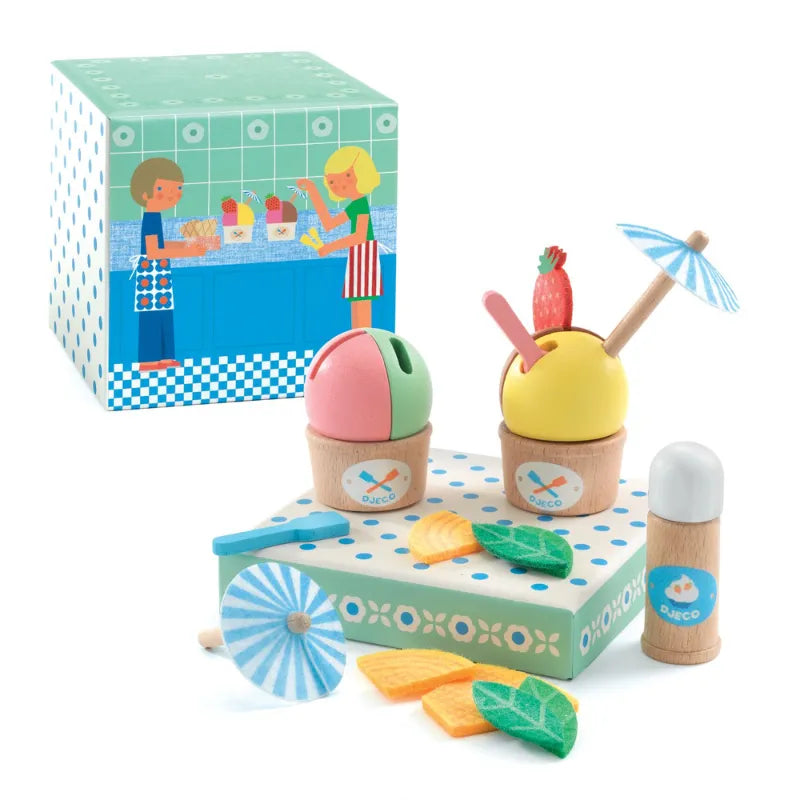 P'ti Set Ice Cream, Pretend Play Toy For Kids 4+