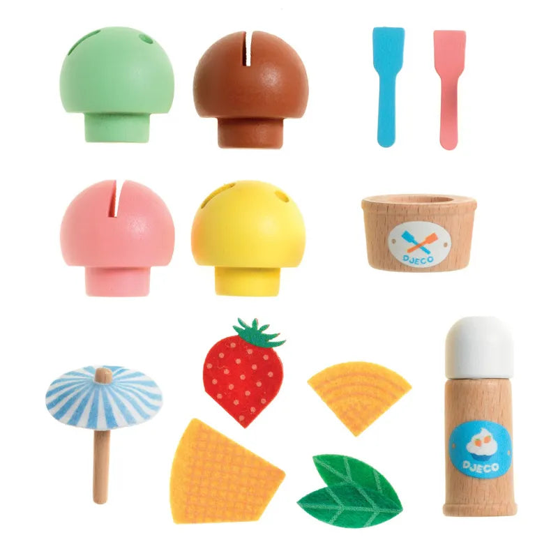 P'ti Set Ice Cream, Pretend Play Toy For Kids 4+