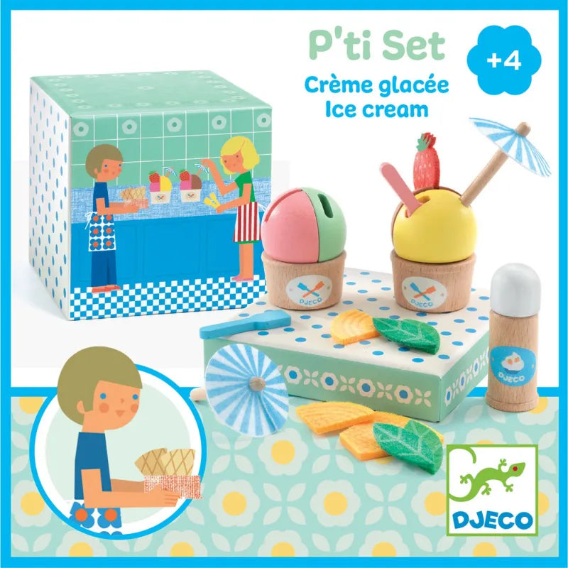 P'ti Set Ice Cream, Pretend Play Toy For Kids 4+