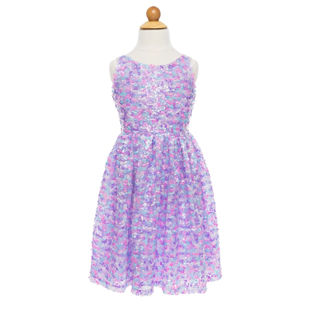 Purple Party: Sequins Dress For Kids 4+, Size US 5-6
