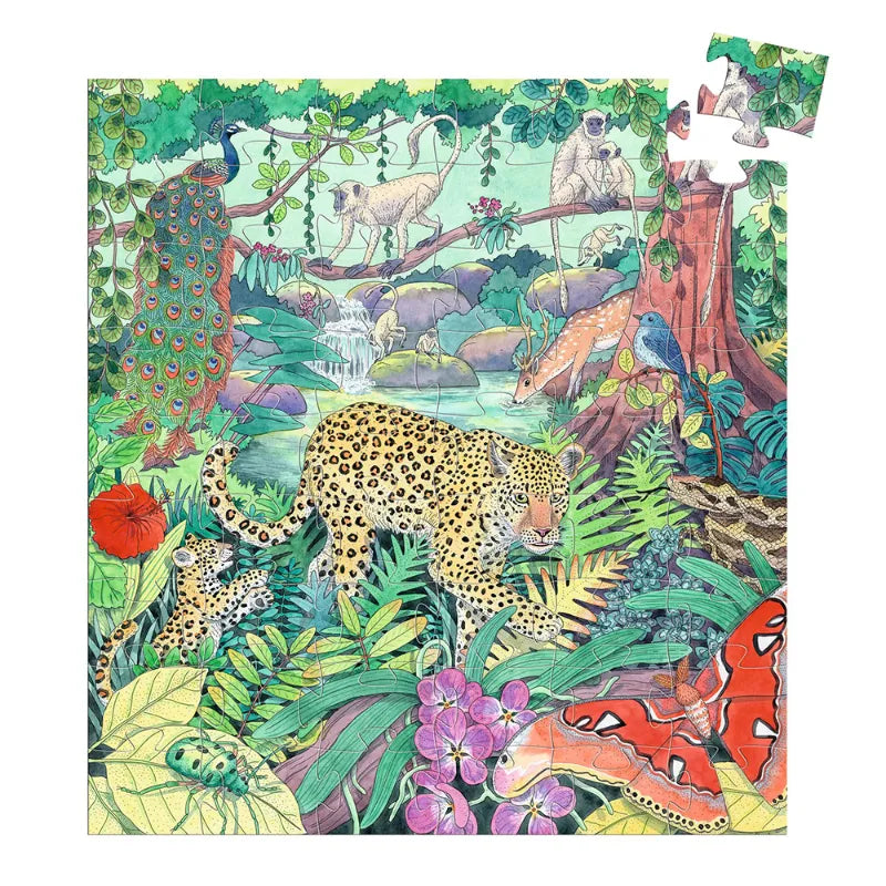 Silhouette Puzzle 3+: Indian Jungle 54 Pieces, Djeco