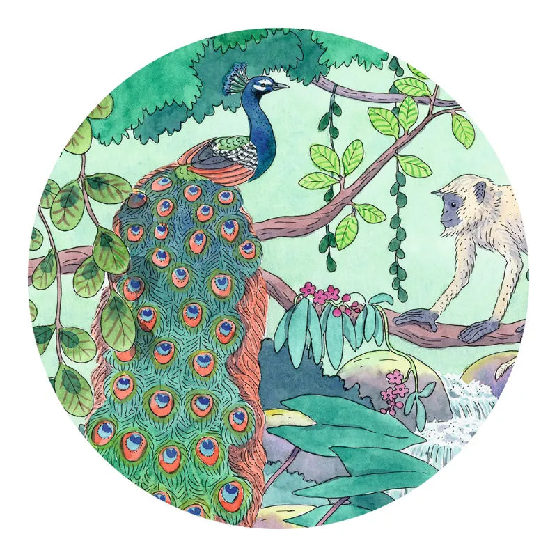 Silhouette Puzzle 3+: Indian Jungle 54 Pieces, Djeco
