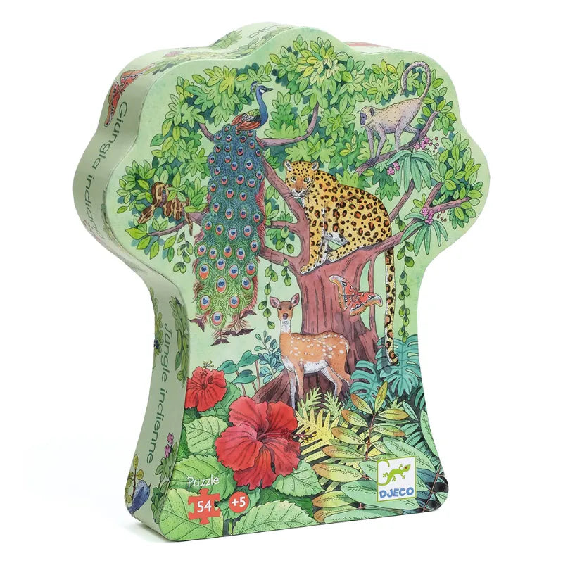 Silhouette Puzzle 3+: Indian Jungle 54 Pieces, Djeco