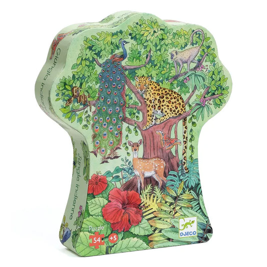 Silhouette Puzzle 3+: Indian Jungle 54 Pieces, Djeco
