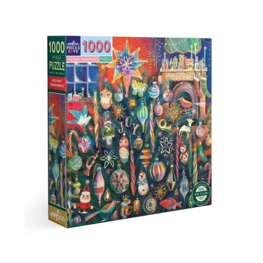 EEBOO PUZZLE 1000 HOLIDAY ORNAMENTS
