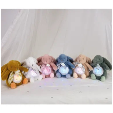Rabbit Night Light, Musical Star Projector for Newborns, Choose 1 of 4 Colours