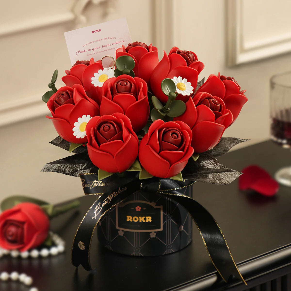 DIY 3D Puzzle: Red Rose Bouquet AF02J, ROKR