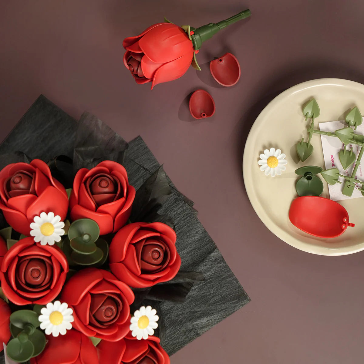 DIY 3D Puzzle: Red Rose Bouquet AF02J, ROKR