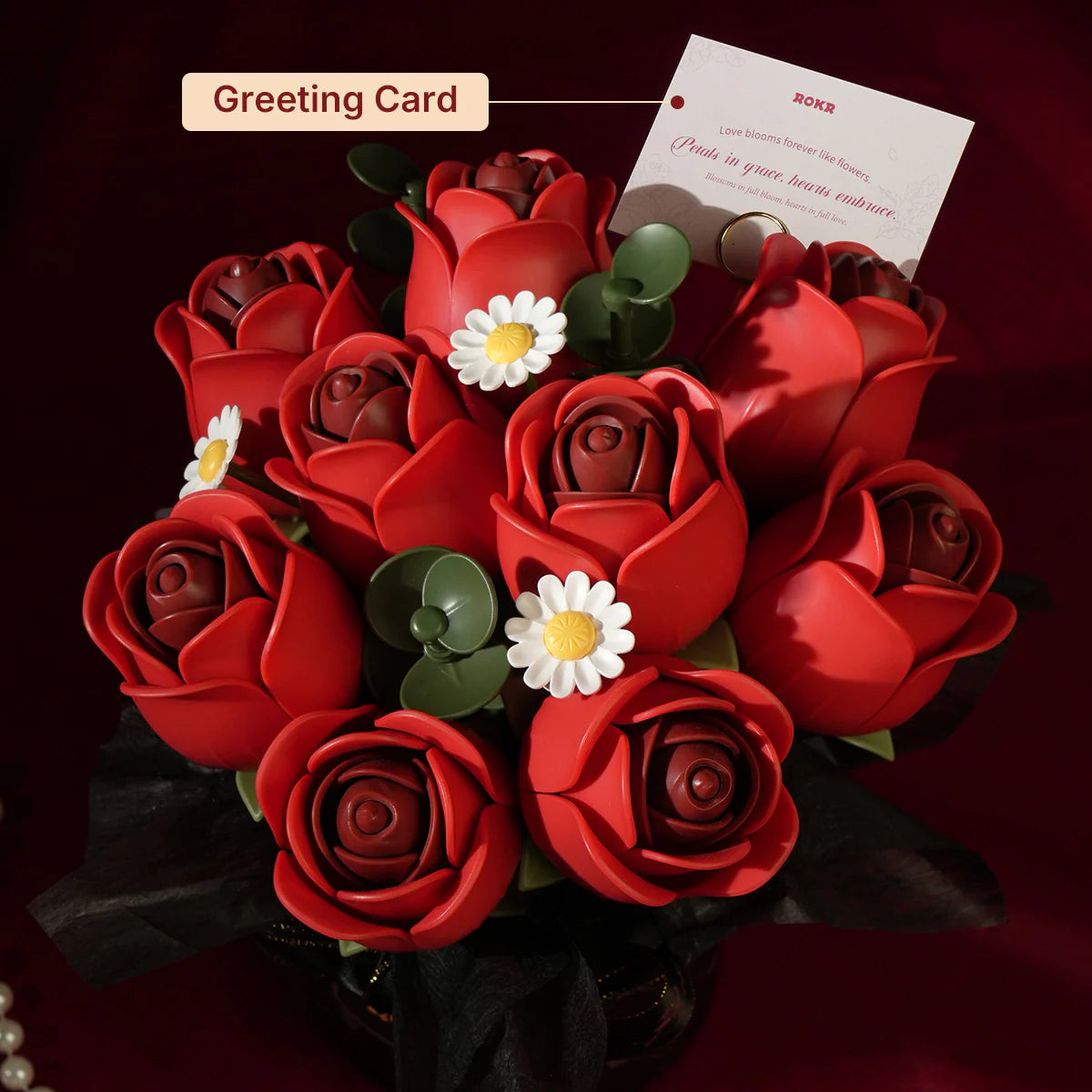 DIY 3D Puzzle: Red Rose Bouquet AF02J, ROKR