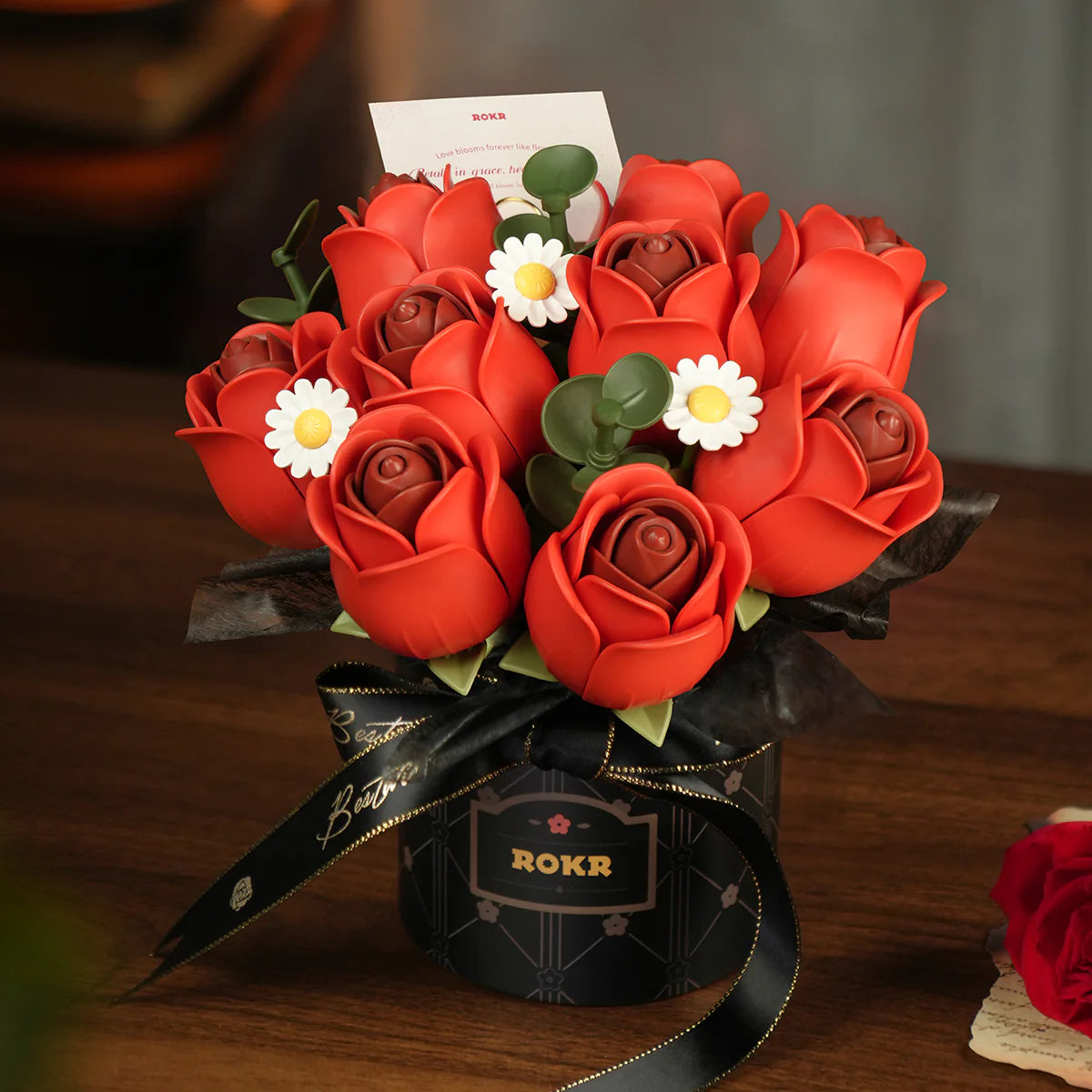 DIY 3D Puzzle: Red Rose Bouquet AF02J, ROKR