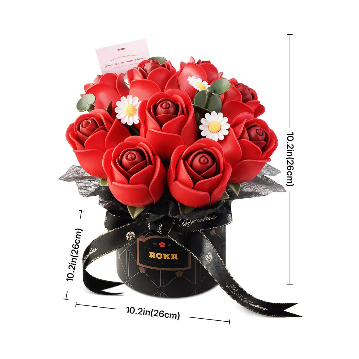 DIY 3D Puzzle: Red Rose Bouquet AF02J, ROKR