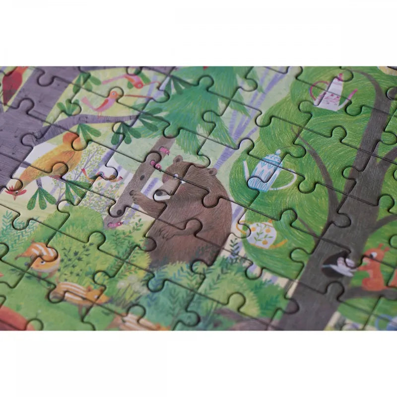 Reversible Pocket Puzzle 3+: Night & Day in the Forest 100 pcs, LONDJI