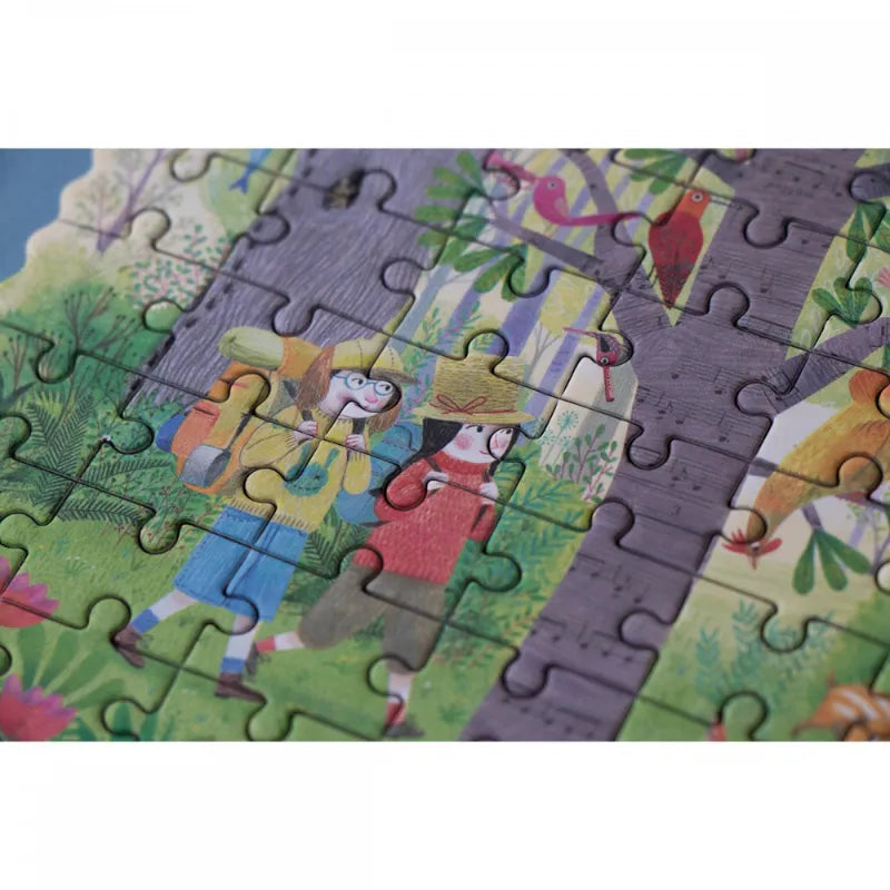 Reversible Pocket Puzzle 3+: Night & Day in the Forest 100 pcs, LONDJI