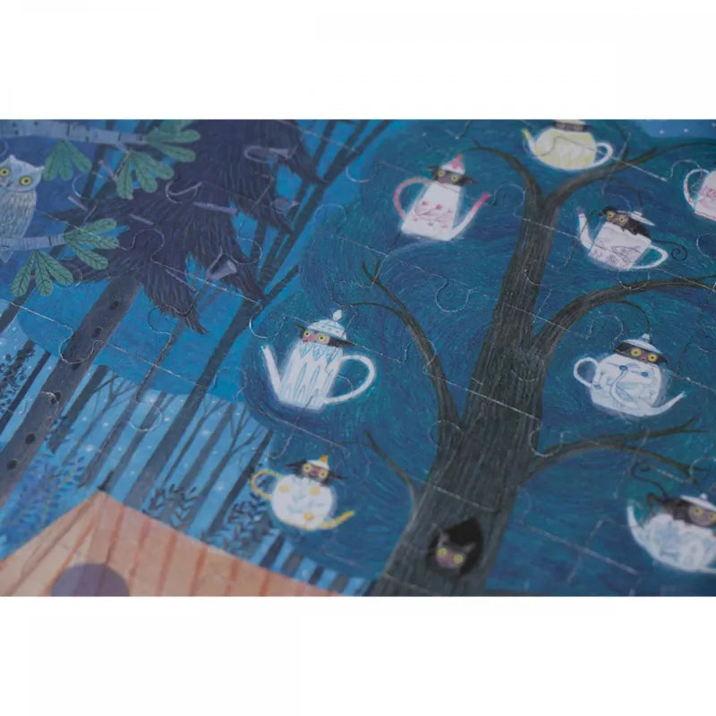 Reversible Pocket Puzzle 3+: Night & Day in the Forest 100 pcs, LONDJI