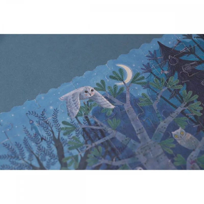Reversible Pocket Puzzle 3+: Night & Day in the Forest 100 pcs, LONDJI