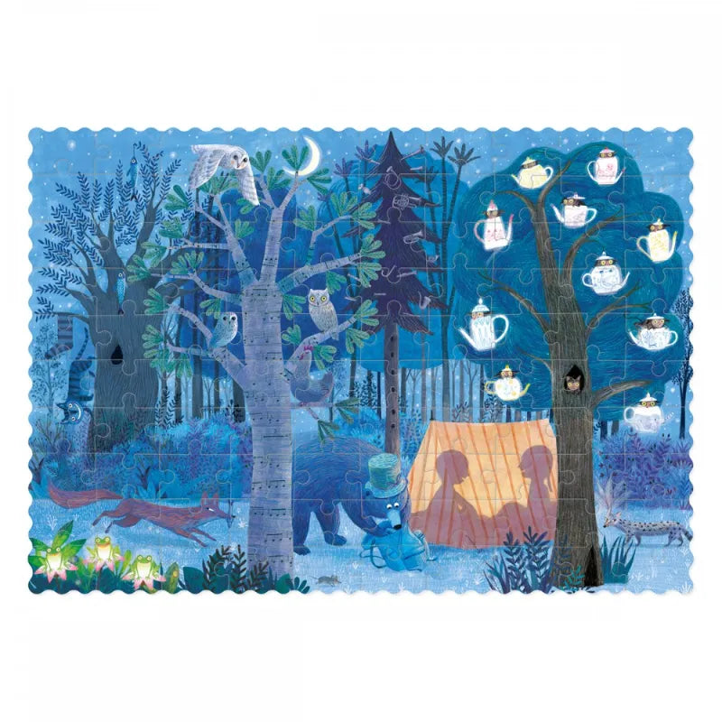 Reversible Pocket Puzzle 3+: Night & Day in the Forest 100 pcs, LONDJI