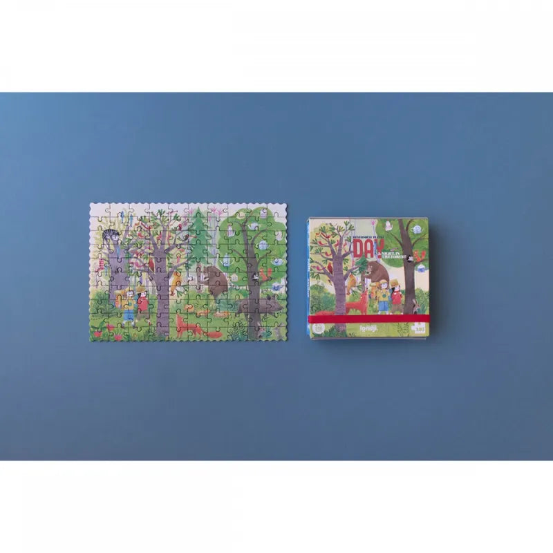 Reversible Pocket Puzzle 3+: Night & Day in the Forest 100 pcs, LONDJI