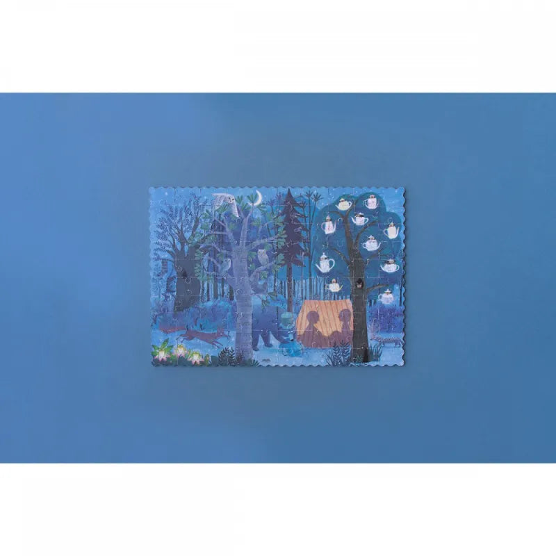 Reversible Pocket Puzzle 3+: Night & Day in the Forest 100 pcs, LONDJI
