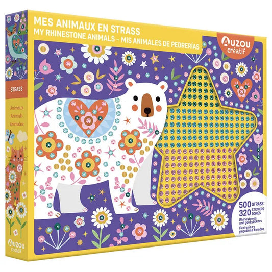 Rhinestone Animals, Artistic Kit for Kids 5+, 500 Pieces