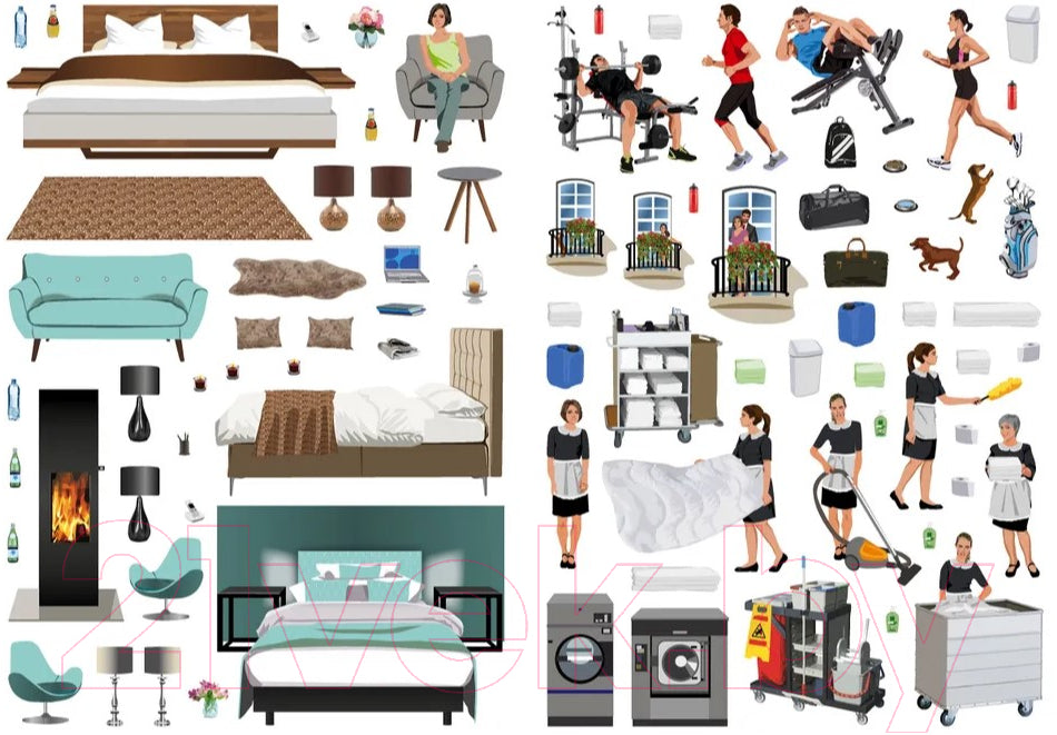 Моя книга наклеек. Отель