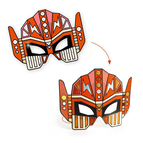Super Robots, Mosaic Mask Craft Kit, 5+, DIY Carnival Robot Mask