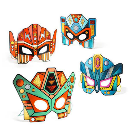 Super Robots, Mosaic Mask Craft Kit, 5+, DIY Carnival Robot Mask