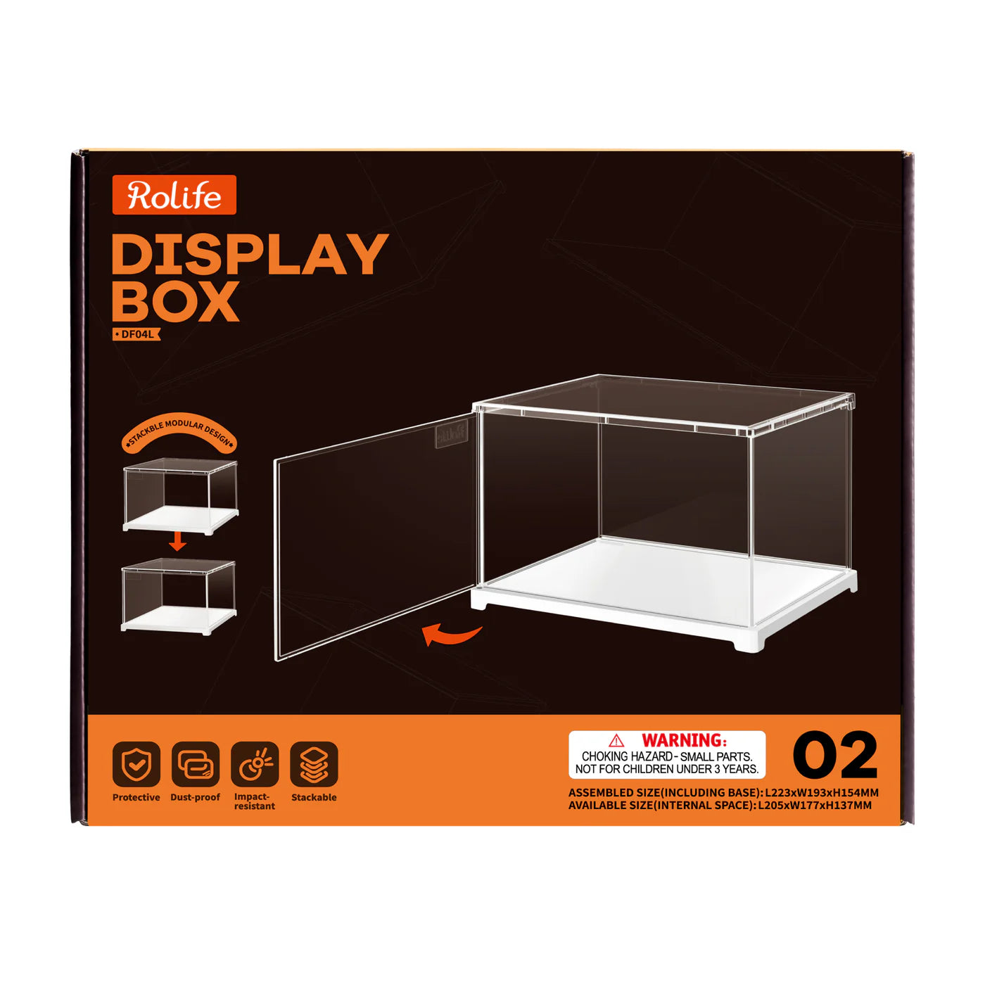 Acrylic Display Box Landscape Size S DF04L, Rolife