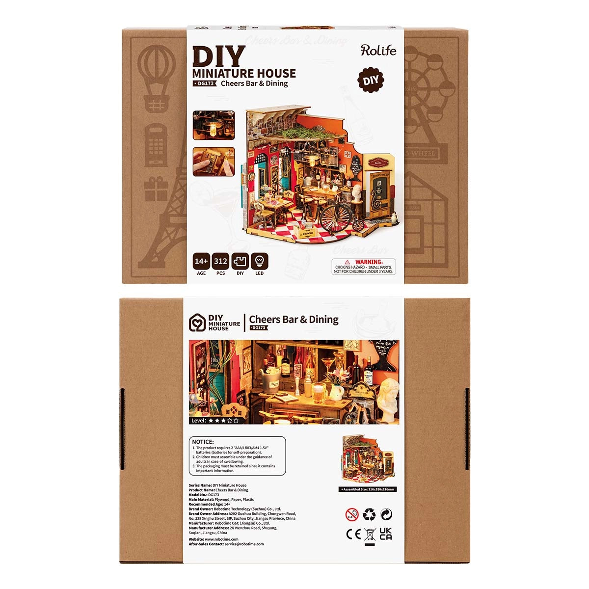 Rolife DIY Miniature House - Cheers Bar & Dining DG173