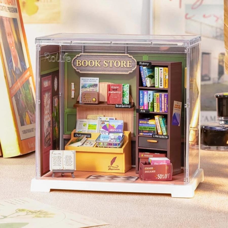 Rolife Mini Super Creator DIY Miniature House - Memory Book Store DWS04B