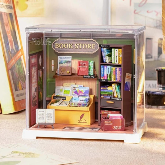 Rolife Mini Super Creator DIY Miniature House - Memory Book Store DWS04B