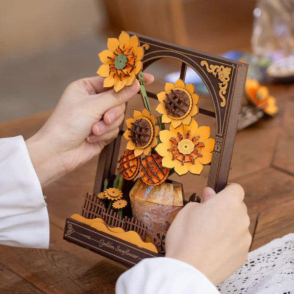Rowood Golden Sunflower Wall Art 3D Wooden Puzzle TH002
